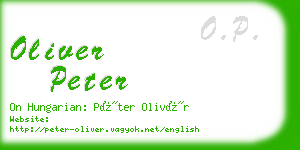 oliver peter business card